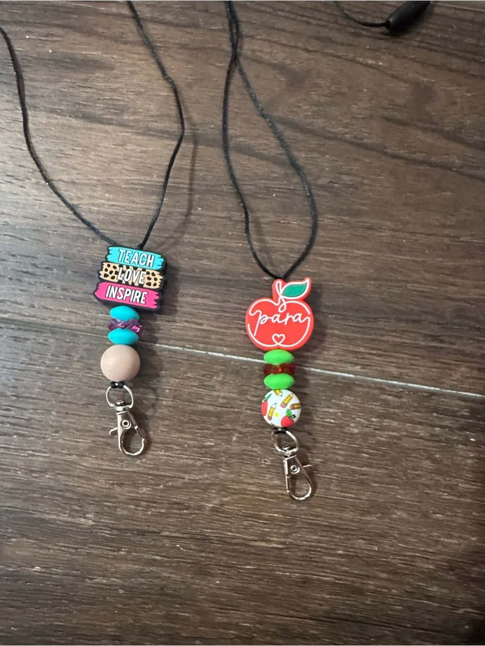 Unbranded Clear Badge Holder Lanyard with Bead Accent